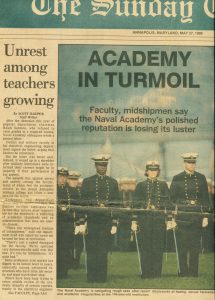 VICTOR HUGO VACA US NAVAL ACADEMY SUNDAY MAY 27, 1990 VOL. 90 NO. 21 THE BALTIMORE MARYLAND SUN FRONT PAGE ARTICLE 