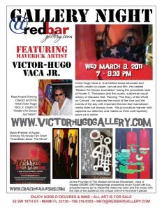 OUT WITH THE OLD IN WITH THE NEW: MAVERICK ARTIST VICTOR-HUGO VACA II INTRODUCES THE WORLD TO MODERN-ART-GONZO-JOURNALISM WITH HIS DIARY OF THE WORLD ON CANVAS.