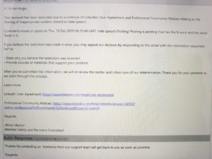 LinkedIn Labeled This Work of Art "Hate Speech"