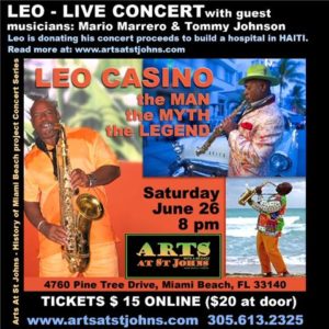 Poster For Leo Casino Haiti Will Rise Concert featuring The Maverick Artist Victor-Hugo & The Modern Art Music Movement.