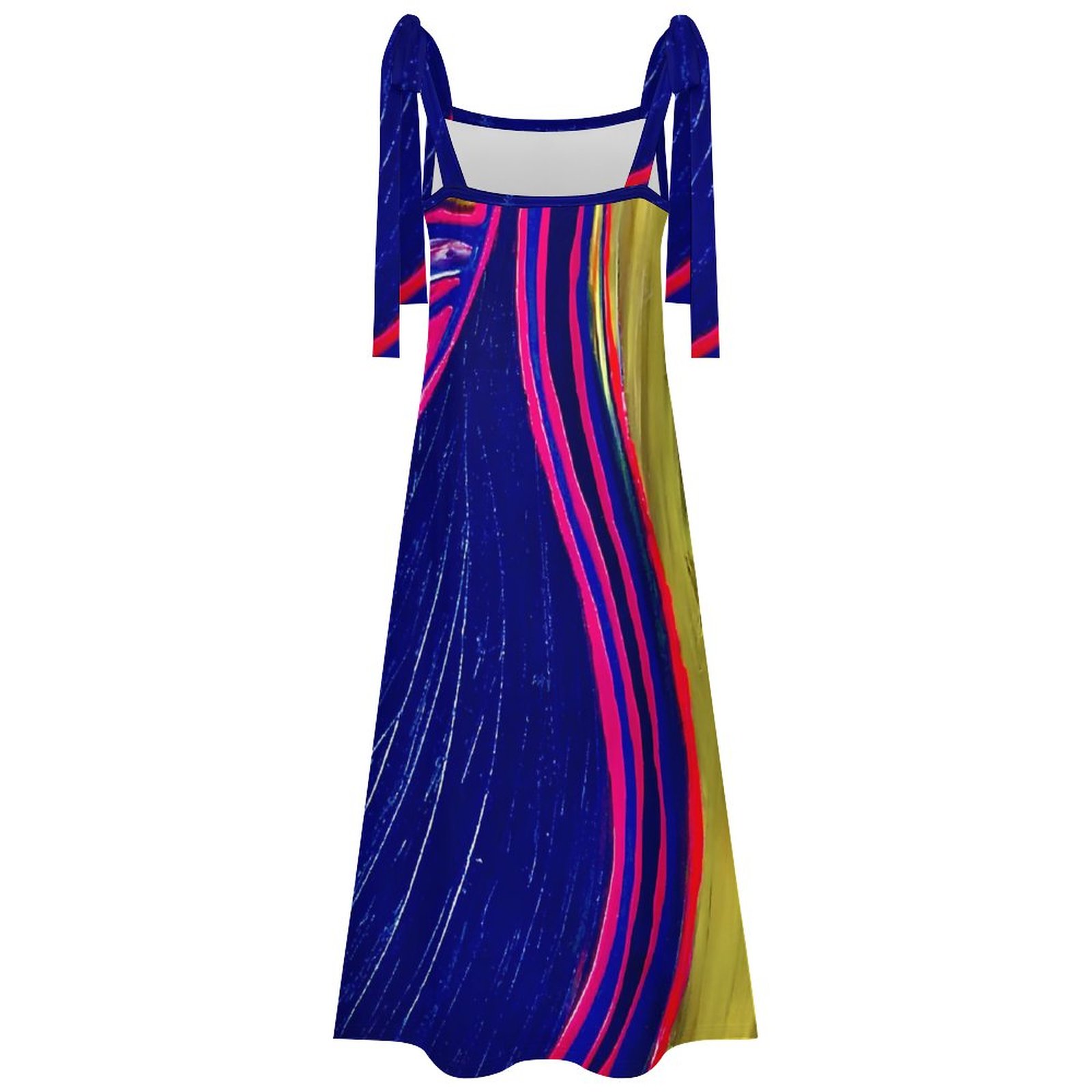"Divine Pink" Ankle-length Slip Dress With Straps - Image 6