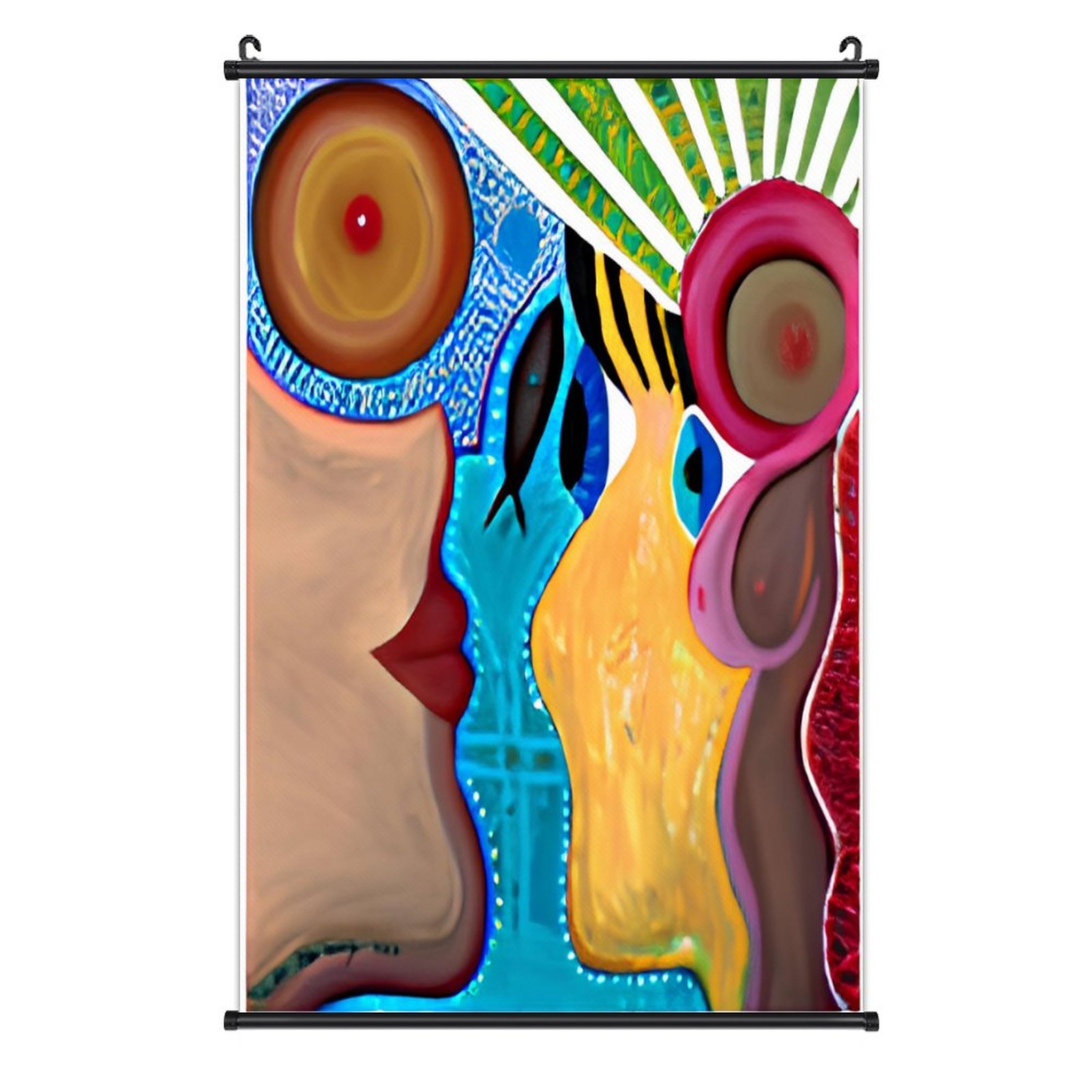"Inspiration" Canvas Hanging Poster with Scrolls-16"x24"/ 40x60cm - Image 2