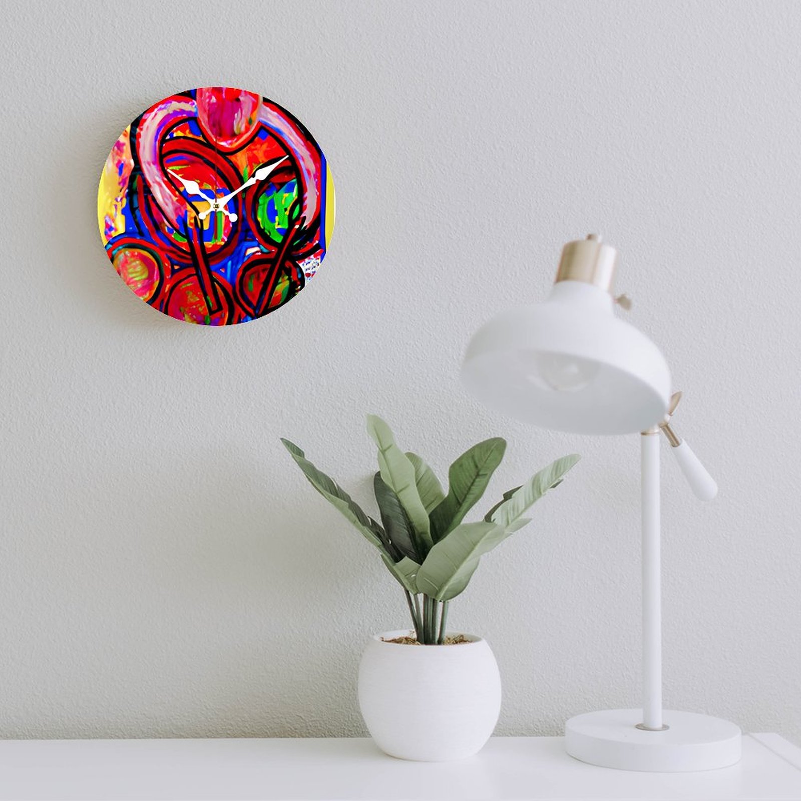 "The Drummer" Wooden Wall Clock without Scale - Image 4