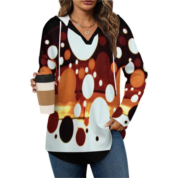 "Beautiful" Women's V Neck Long Sleeve Hoodie