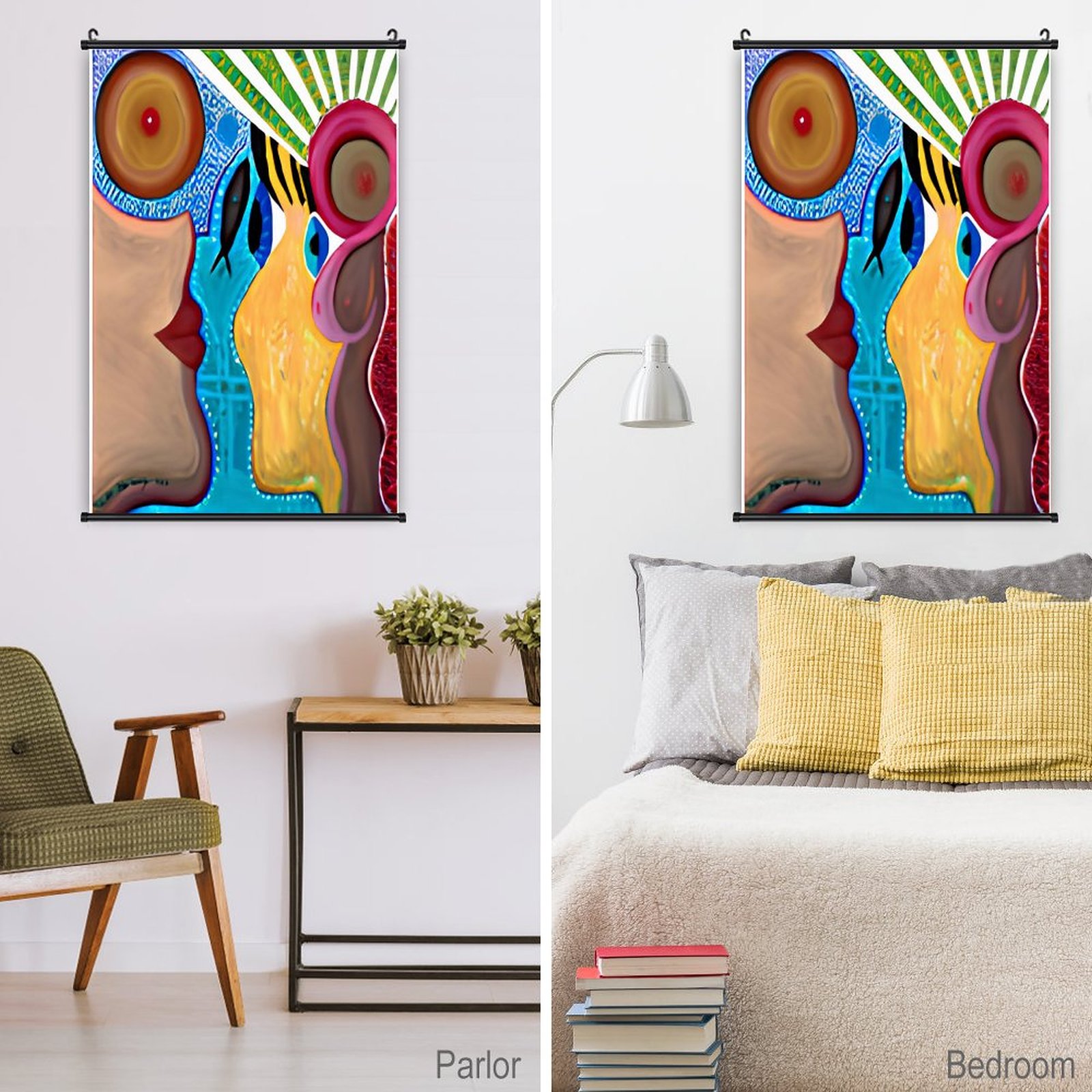 "Inspiration" Canvas Hanging Poster with Scrolls-16"x24"/ 40x60cm - Image 5