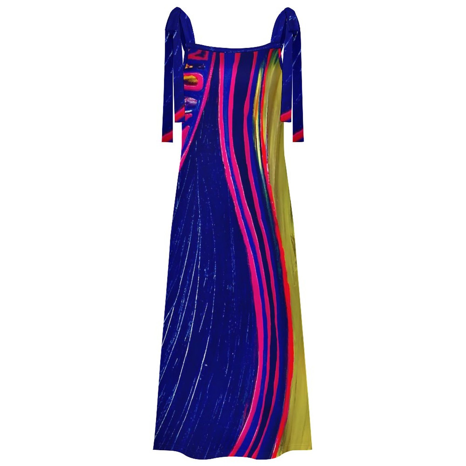 "Divine Pink" Ankle-length Slip Dress With Straps - Image 5