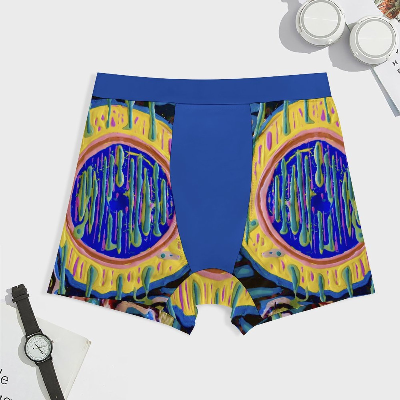 "Eyes On You" Cotton Comfort Soft Boxer Briefs for Men - Image 3