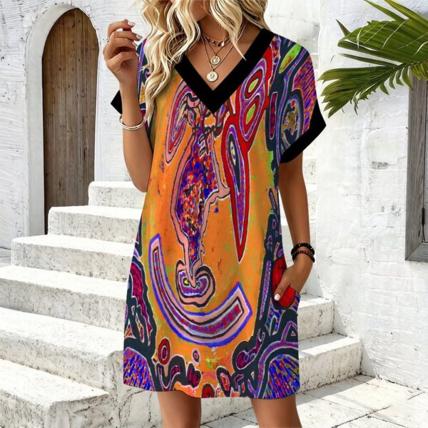 "Love Vortex" Casual V Neck Dress For Women