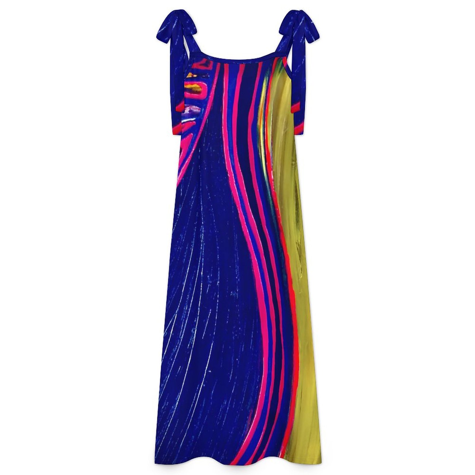 "Divine Pink" Ankle-length Slip Dress With Straps - Image 4