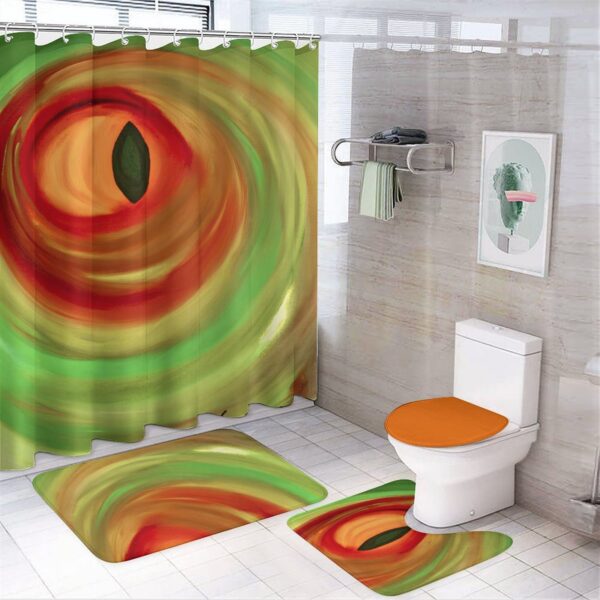 "Summer Swirl" Shower Curtain Set with 3 Rugs