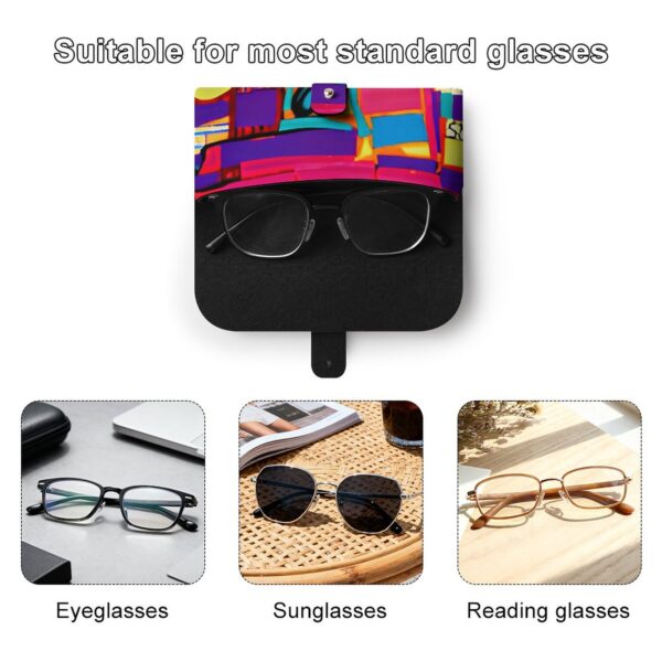 "Square Face" DTG Leather Eyeglass Case