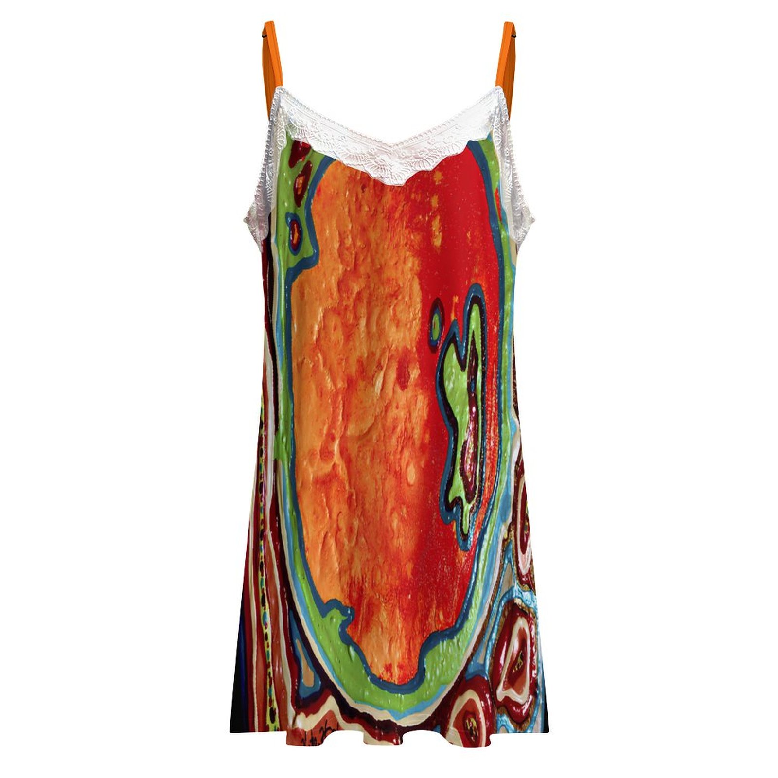 "Love Lace" Lace-Trimmed Camisole Nightgown - Image 2