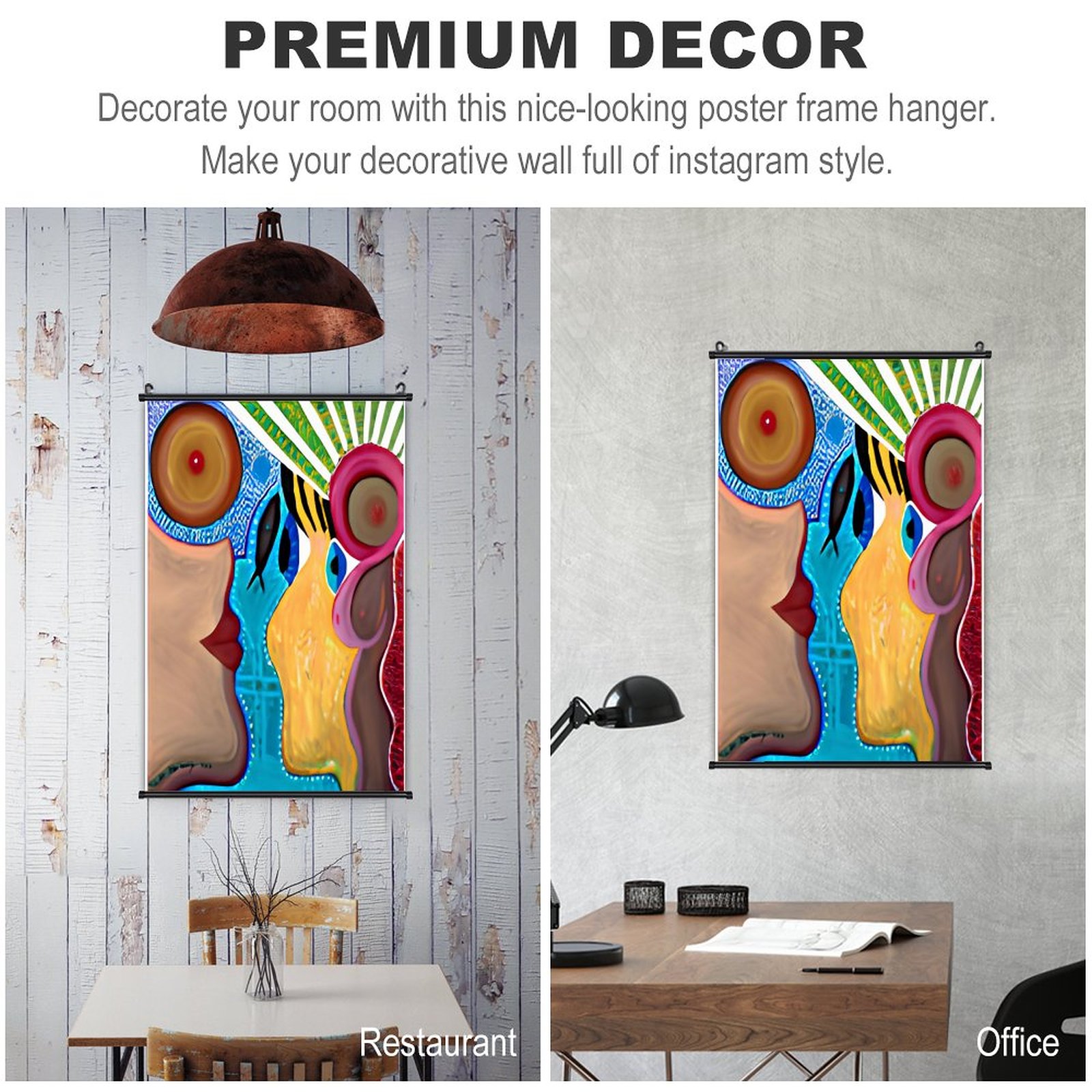 "Inspiration" Canvas Hanging Poster with Scrolls-16"x24"/ 40x60cm - Image 4