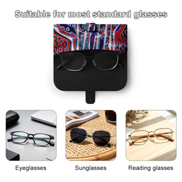 "Guitar Mosaic" DTG Leather Eyeglass Case